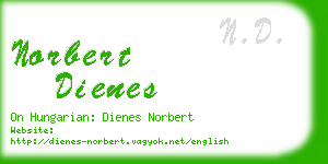 norbert dienes business card